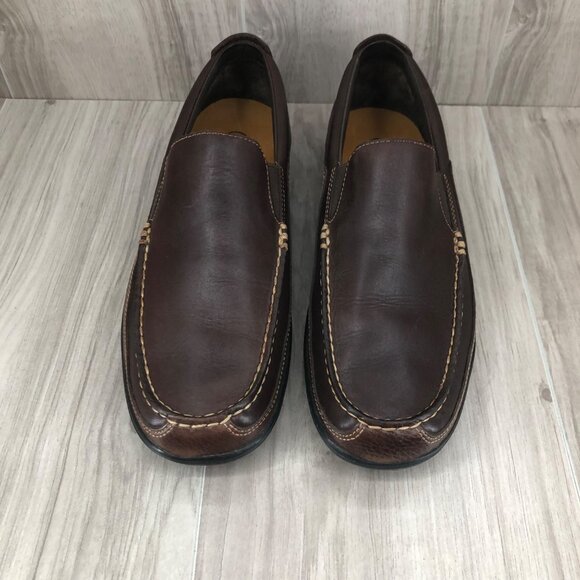 Cole Haan Driving Loafers Mens 8.5M Tucker Brown Leather Slip On Shoes
